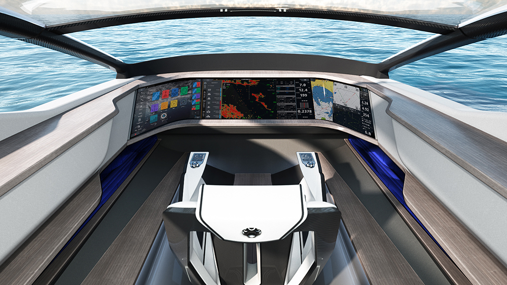 Представлены рендеры электрической яхты Future-E с подводными крыльями