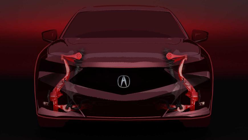Acura опубликовал тизер на обновленный седан TLX 