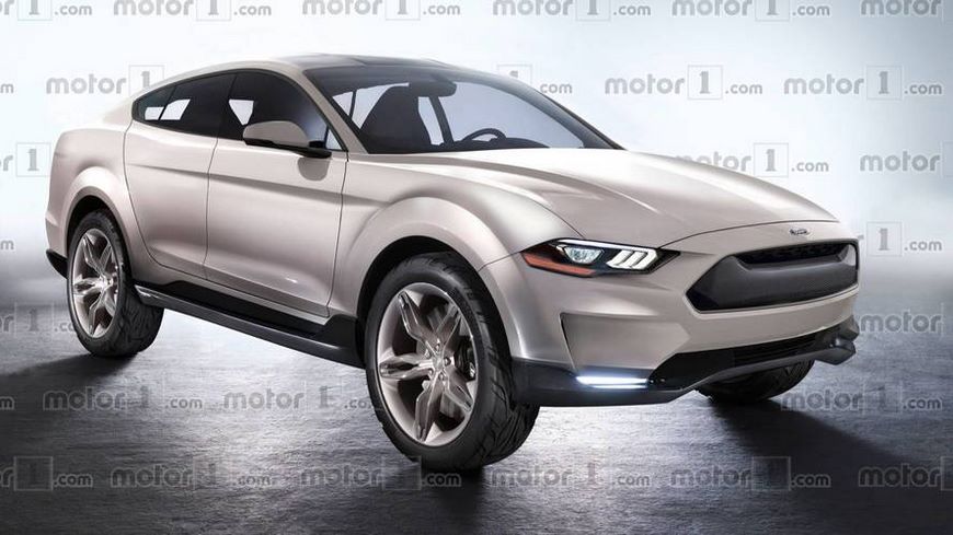 В сети появилось первое изображение электрического кросс-купе Ford Mustang