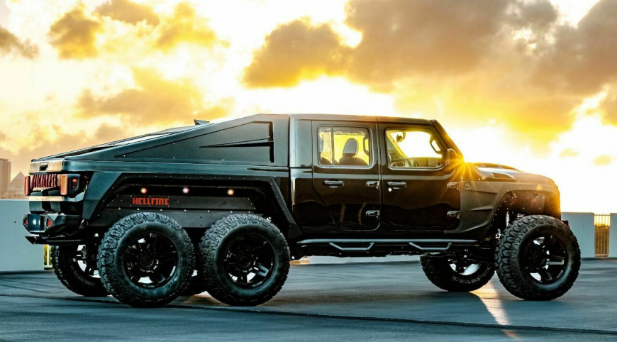 Шестиколесный 750-сильный вездеход на базе Jeep Cybertruck выставили на продажу на eBay