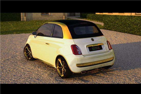 Fiat 500c La Dolce Vita Gold And Diamonds. Кроме этого, золотой Fiat 500C