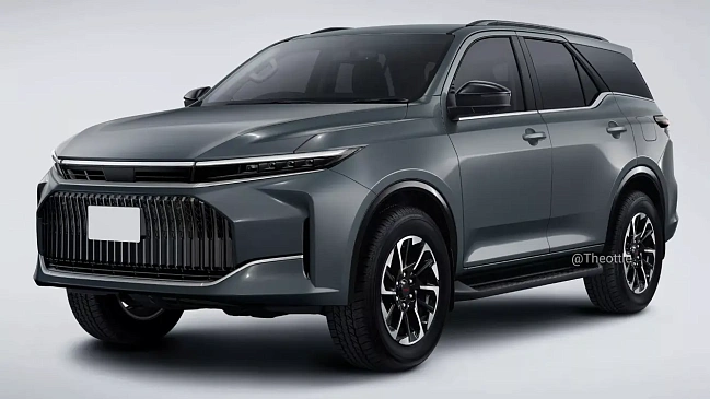 Вот так выглядит обновленный внедорожник Toyota Fortuner в стиле роскошного седана Toyota Crown