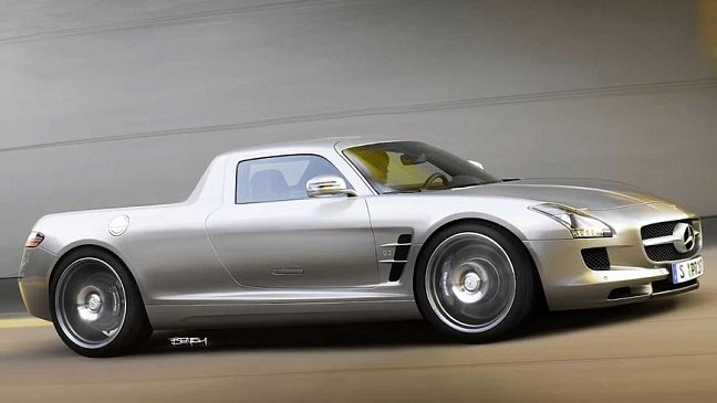 Каким бы мог стать обновлённый Mercedes SLS AMG в кузове…пикап?