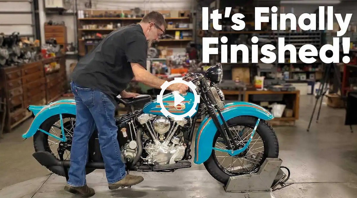 Посмотрите как отреставрировали легендарный Harley Knucklehead 1937 года
