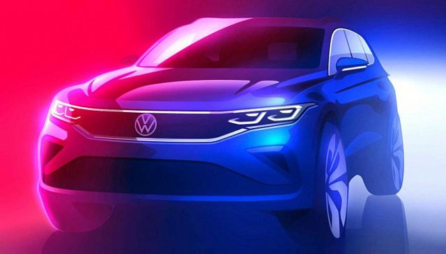Обновленный Volkswagen Tiguan показали на официальном тизере 