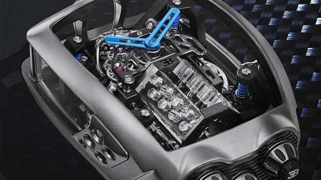 Эти дорогущие часы Bugatti имеют крошечный работающий двигатель W16 внутри