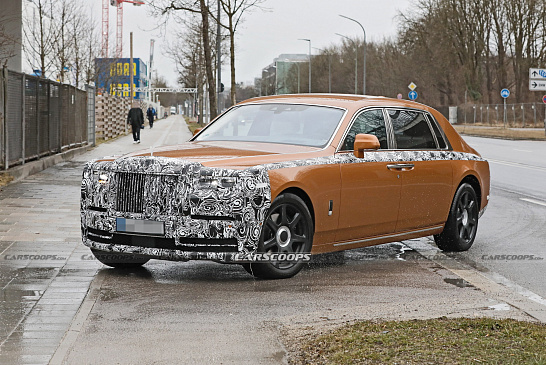 Rolls-Royce Phantom Facelift 2023 года все еще пытается скрыть небольшие обновления на шпионских фото