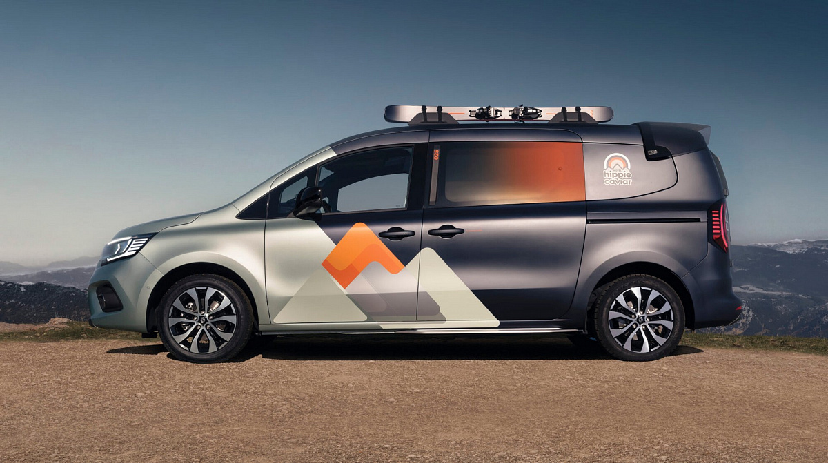 В Интернете показали концепт фургона Renault Hippie Caviar в виде мобильного базового лагеря на базе Kangoo