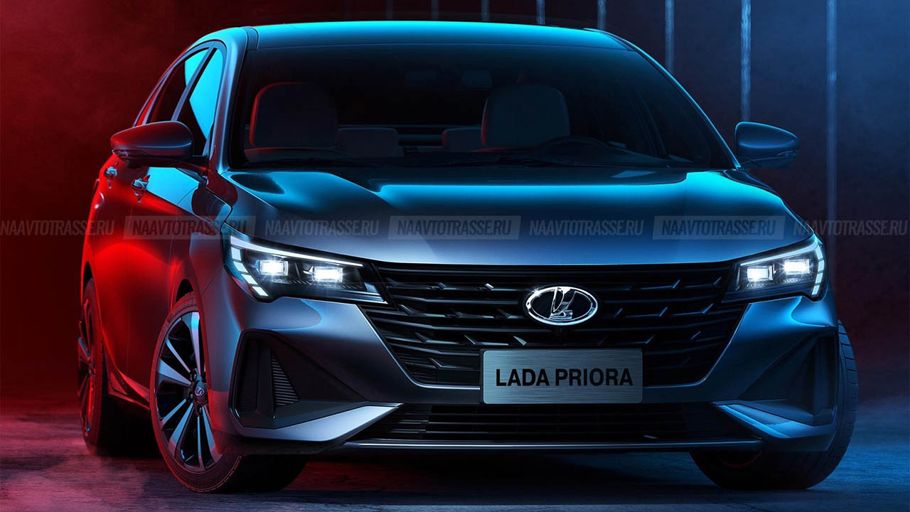 Возрождённую LADA Priora 2022-2023 года представали на первых фоторендерах