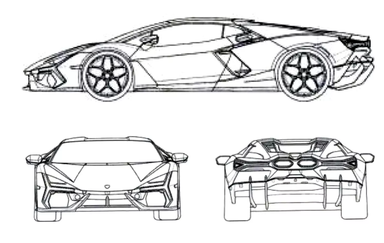 Lamborghini huracan чертежи