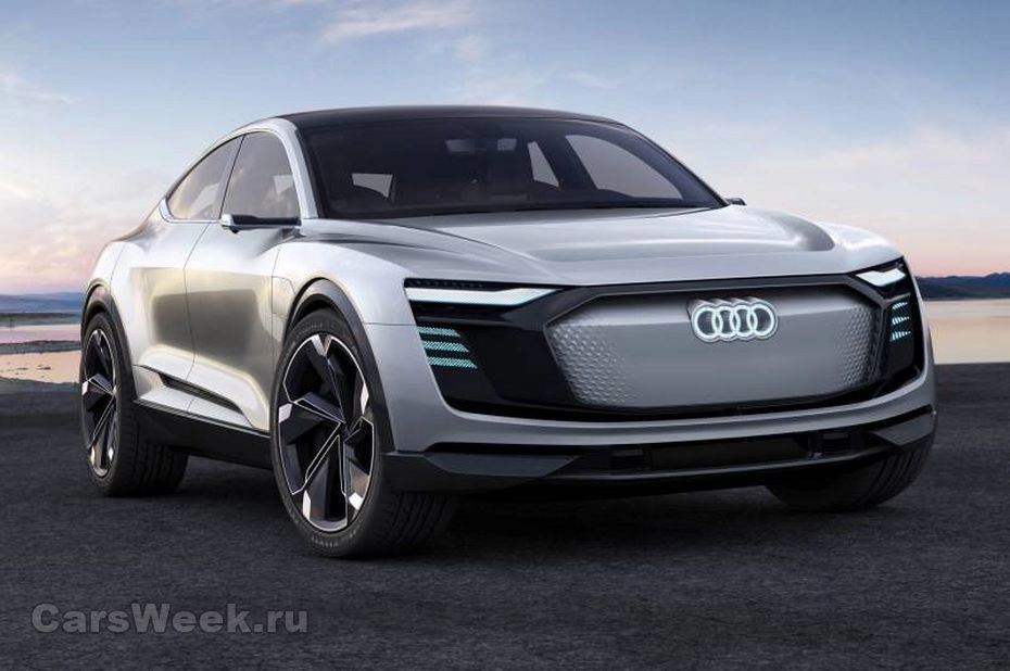 Audi e-Tron Sportback попался очевидцам во время тестов на крыше парковки в Гамбурге