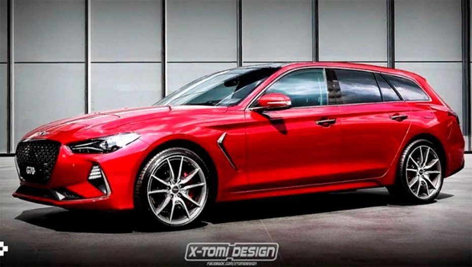 В сети появилось первое изображение Genesis G70 в кузове универсал