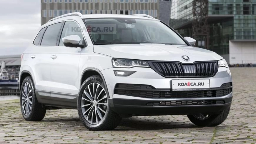 В Сеть попали первые рендеры обновлённого кроссовера Skoda Karoq