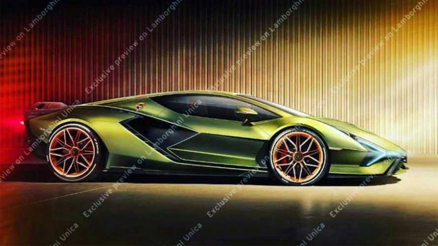 Изображение нового суперкара Lamborghini Sian показали до премьеры