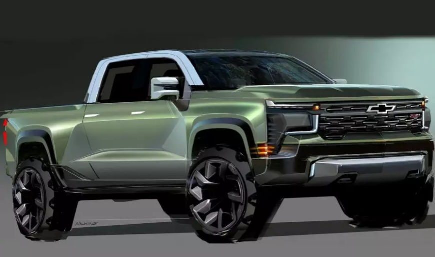 Автоконцерн General Motors показал наброски экстерьера нового пикапа Chevrolet