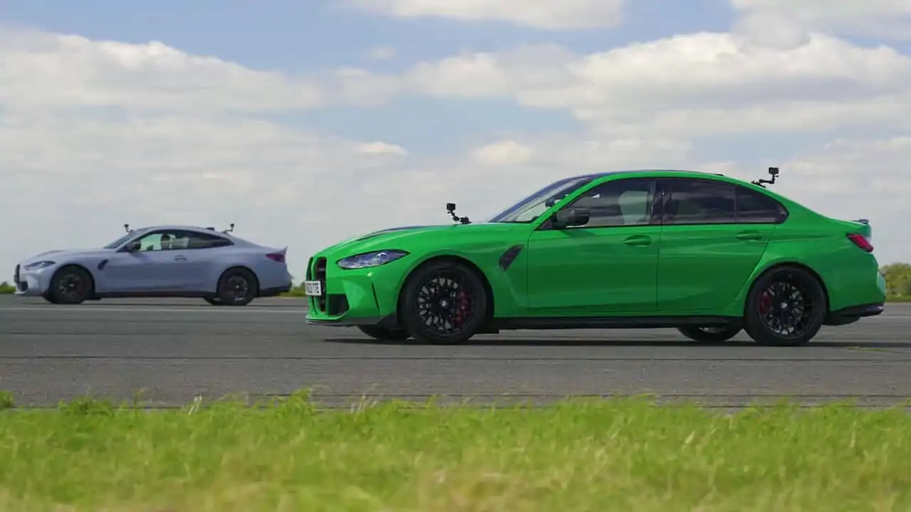 Кто окажется быстрее - полноприводный BMW M3 CS или заднеприводный BMW M4  CSL?