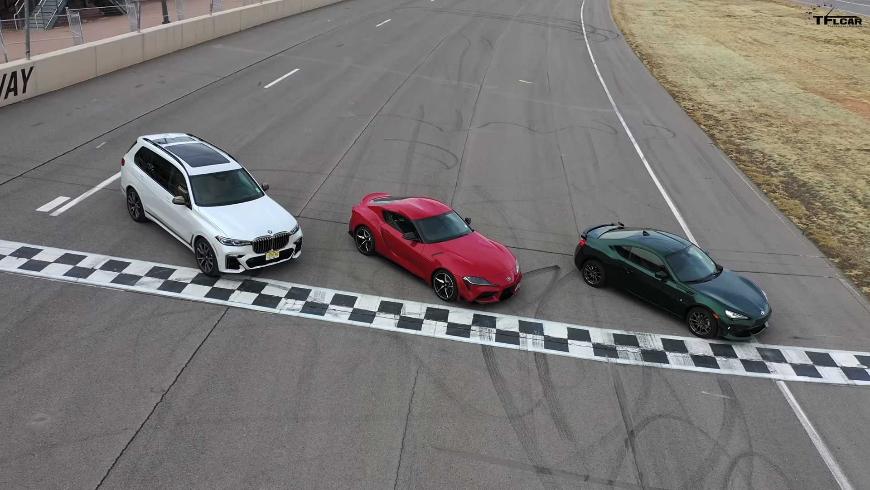 Сможет ли спортивные купе Toyota Supra и 86 догнать огромный кроссовер BMW X7?