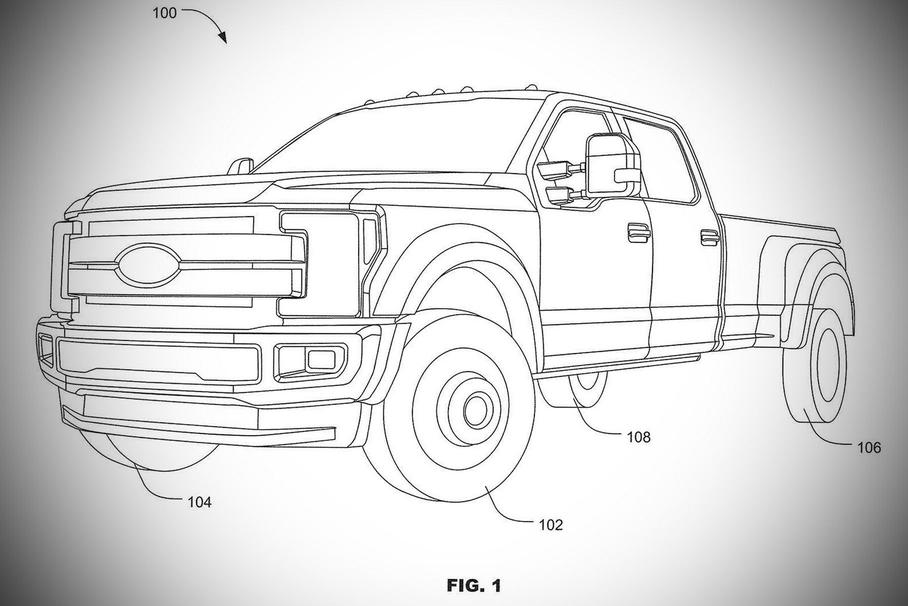Ford получил патент на полноуправляемое шасси для пикапов F-Series
