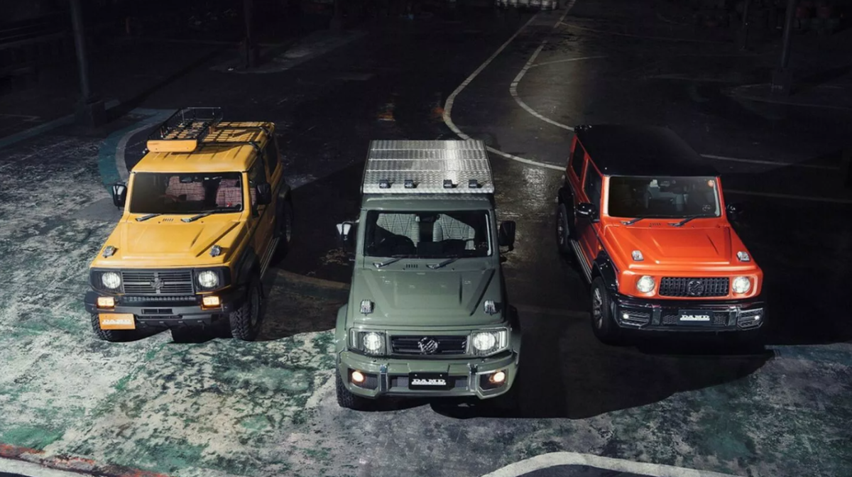 Тюнинг-ателье Damd представило внедорожники Suzuki Jimny, стилизованные под  G-Class, Defender и Hustler