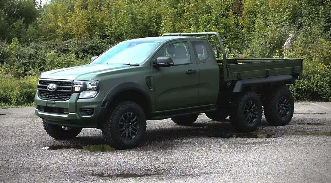 Ford Ranger превращается в гибридный грузовик 6×6 с большой грузоподъемностью
