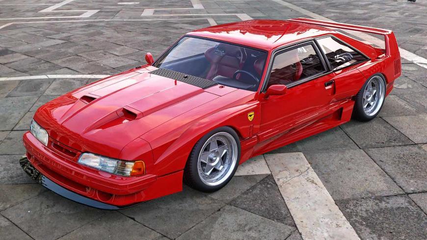 Что будет, если соединить культовые Ferrari F40 и Ford Fox Mustang в одном авто?