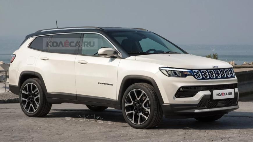 В Сеть попали первые рендеры семиместной версии Jeep Compass