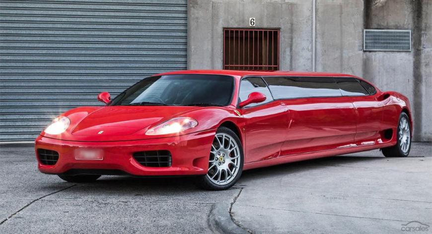 В Австралии продается лимузин, построенный из суперкара Ferrari 360 Modena 