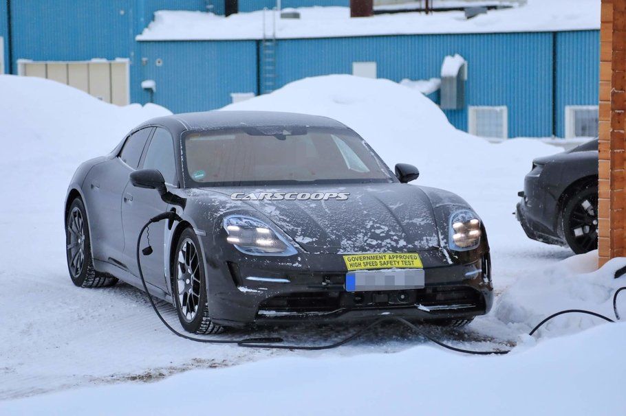 Электрокар Porsche Taycan проходит суровые испытания за Полярным кругом