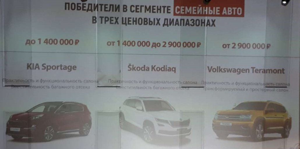 В России назвали тройку лучших семейных автомобилей 2019 года