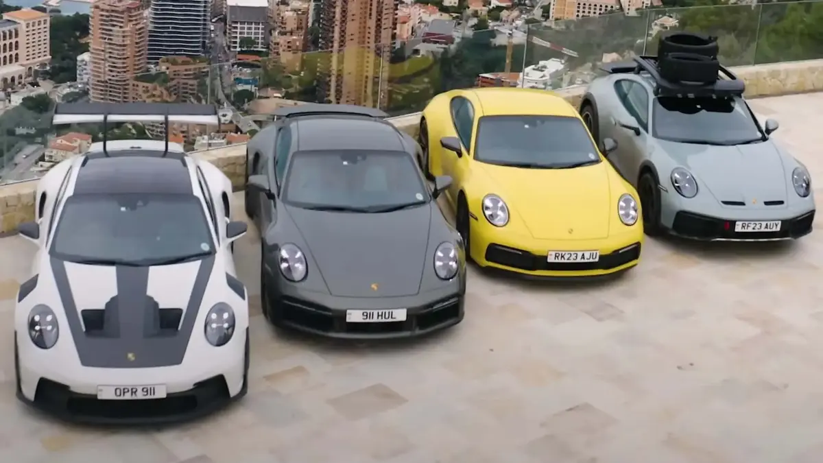 В этом видео показано различие между различными версиями Porsche 911