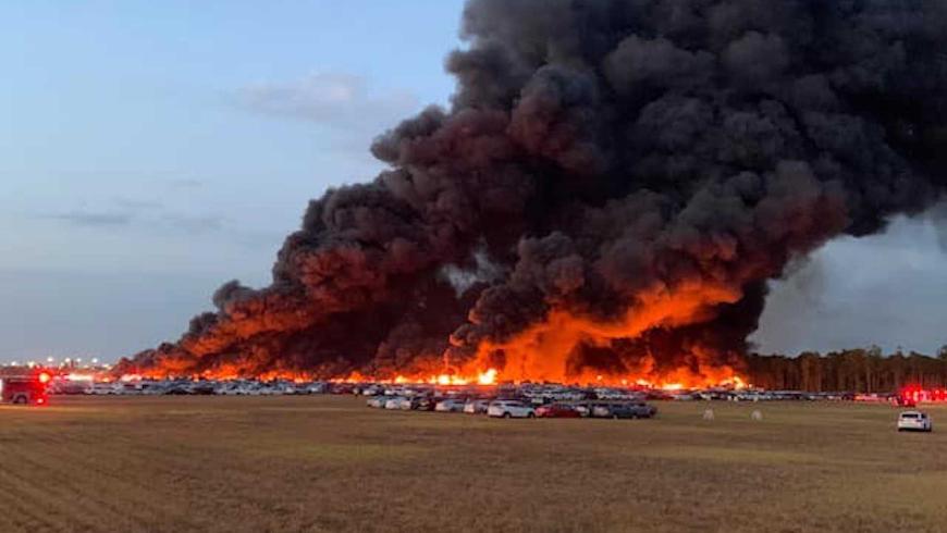 3500 прокатных автомобилей были уничтожены огнем 
