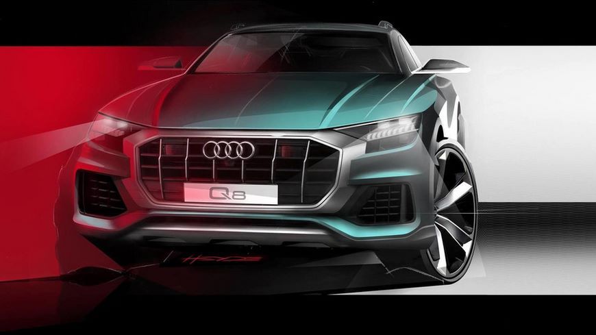 Audi демонстрирует агрессивный дизайн нового Q8