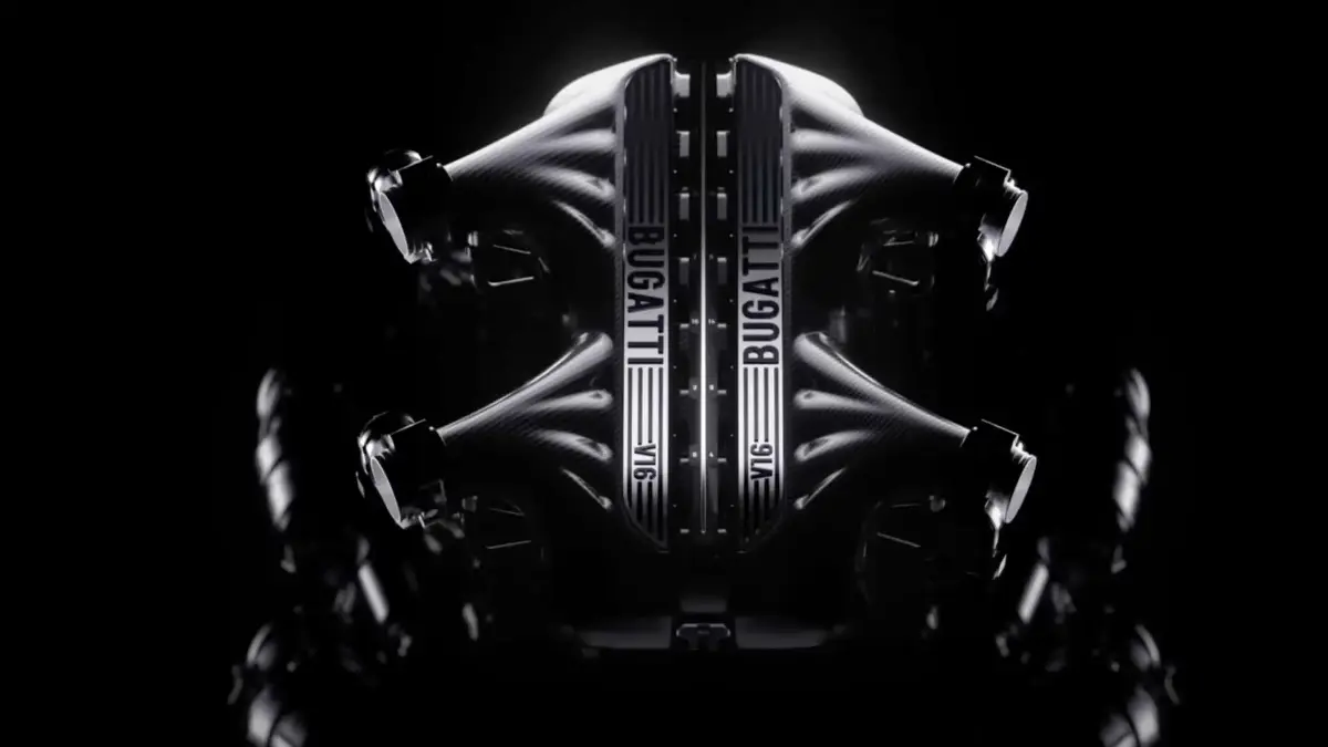 Bugatti заявляет, что их двигатель V16 может "раскручиваться" до 9500 об/мин