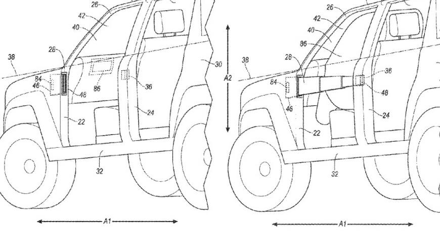 Ford запатентовал дверные барьеры, которые будут активироваться в случае аварии