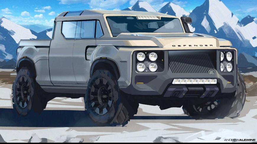 Land Rover Defender представлен как полноразмерный грузовик