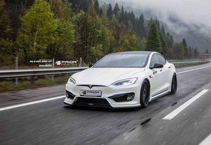 Tesla Model S обзавелась аэродинамическим обвесом