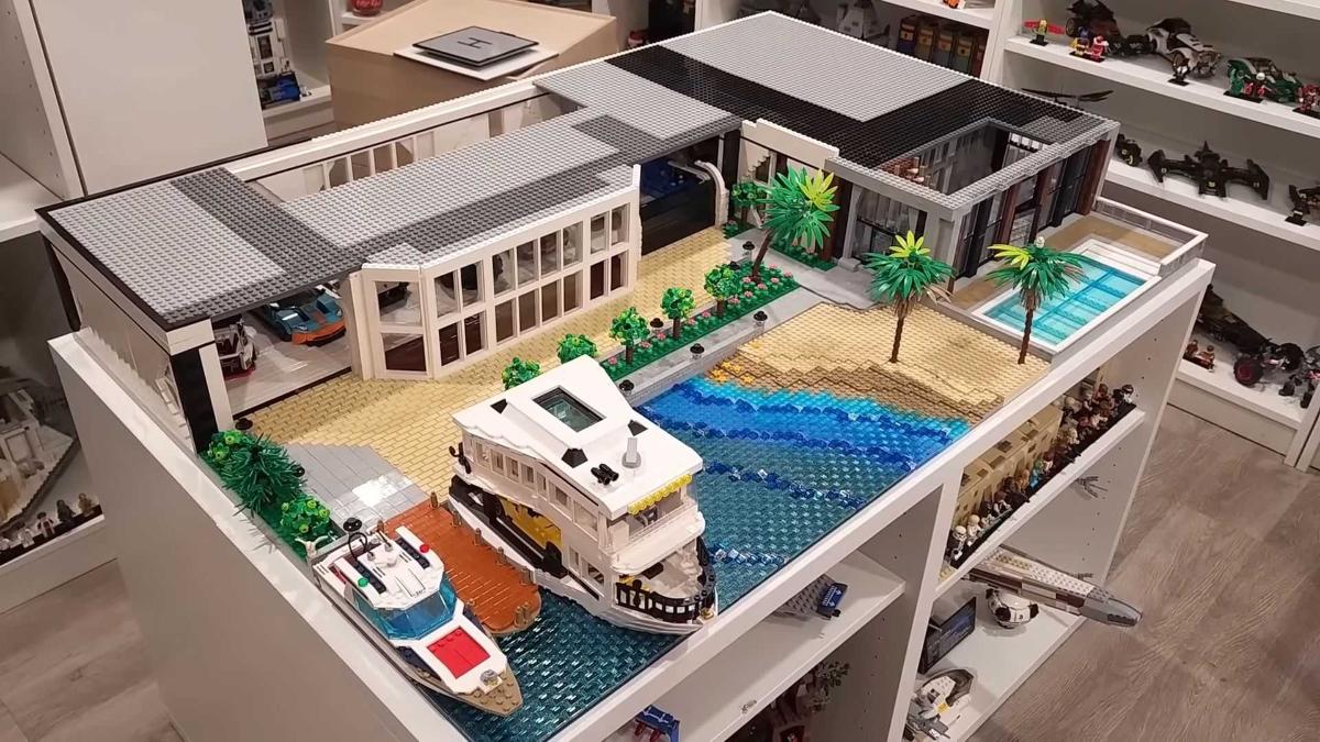 В Сети показали детализированный гараж Lego для коллекции Speed Champions