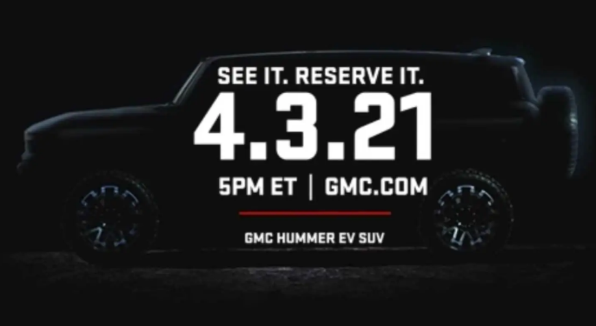 Внедорожник GMC Hummer EV дебютирует 3 апреля 2021 года 
