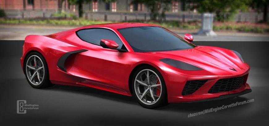 Появился видеоролик с 3D-моделью Chevrolet Corvette C8 2020