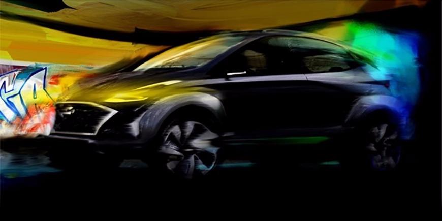 Hyundai показала яркий тизер нового электрического кроссовера Saga