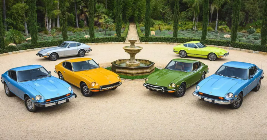 Коллекцию из шести разноцветных Datsun Z выставили на онлайн-аукцион 