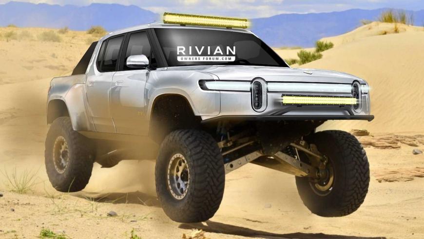 Электрический пикап Rivian R1T будет участвовать в ралли Baja-1000