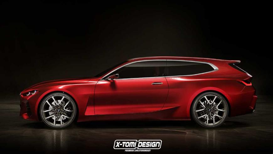 Экстравагантный концепт BMW 4 представлен в кузове универсал 