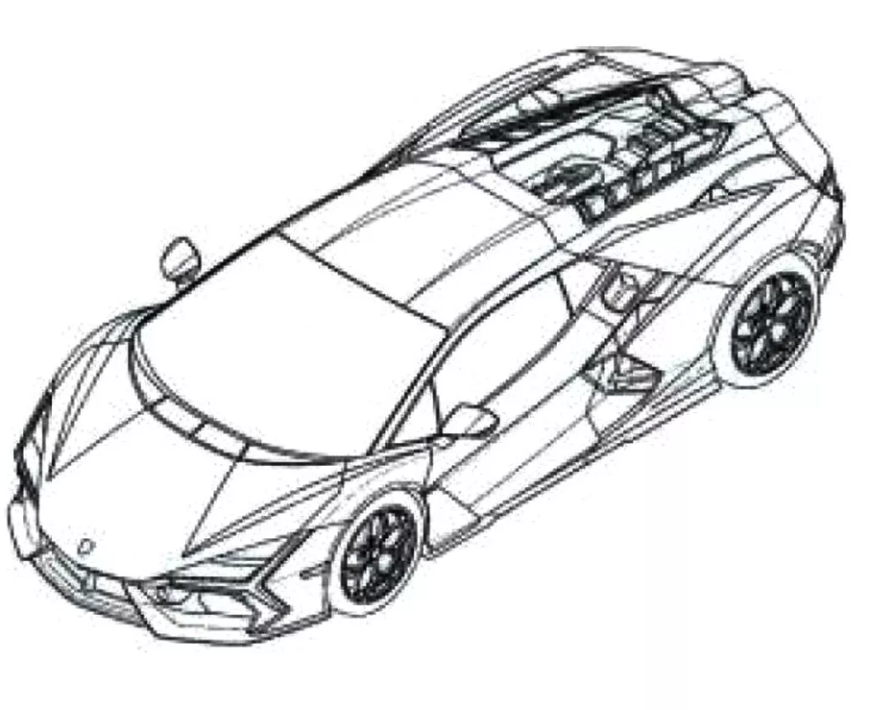 Появились патентные фотоизображения преемника суперкара Lamborghini Aventador