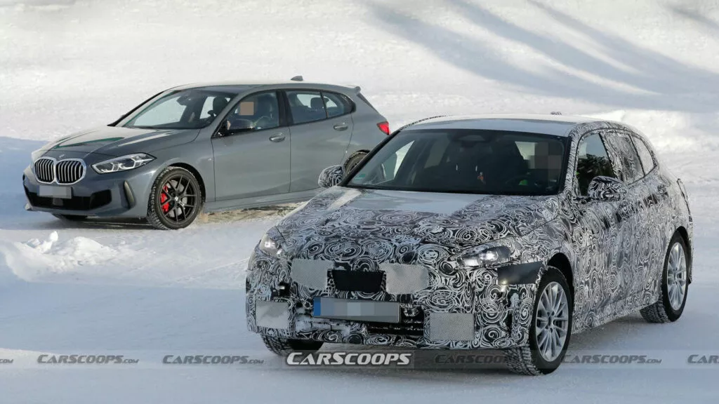Компания BMW вывела на тесты BMW1-Series 2024 года вместе с актуальной моделью