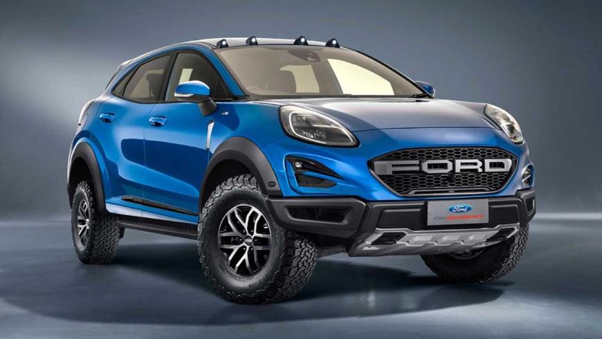 Появилось изображение кроссовера Ford Puma во внедорожной версии Raptor 