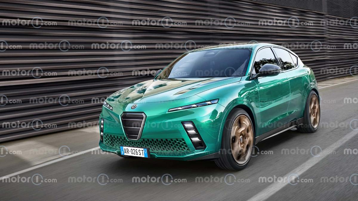 Следующее поколение кроссовера Alfa Romeo Stelvio показано на рендере 