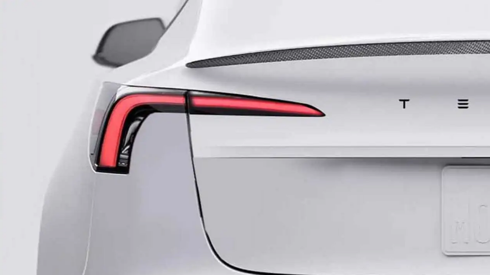 Вот как могли бы выглядеть задние фонари обновленной Tesla Model 3