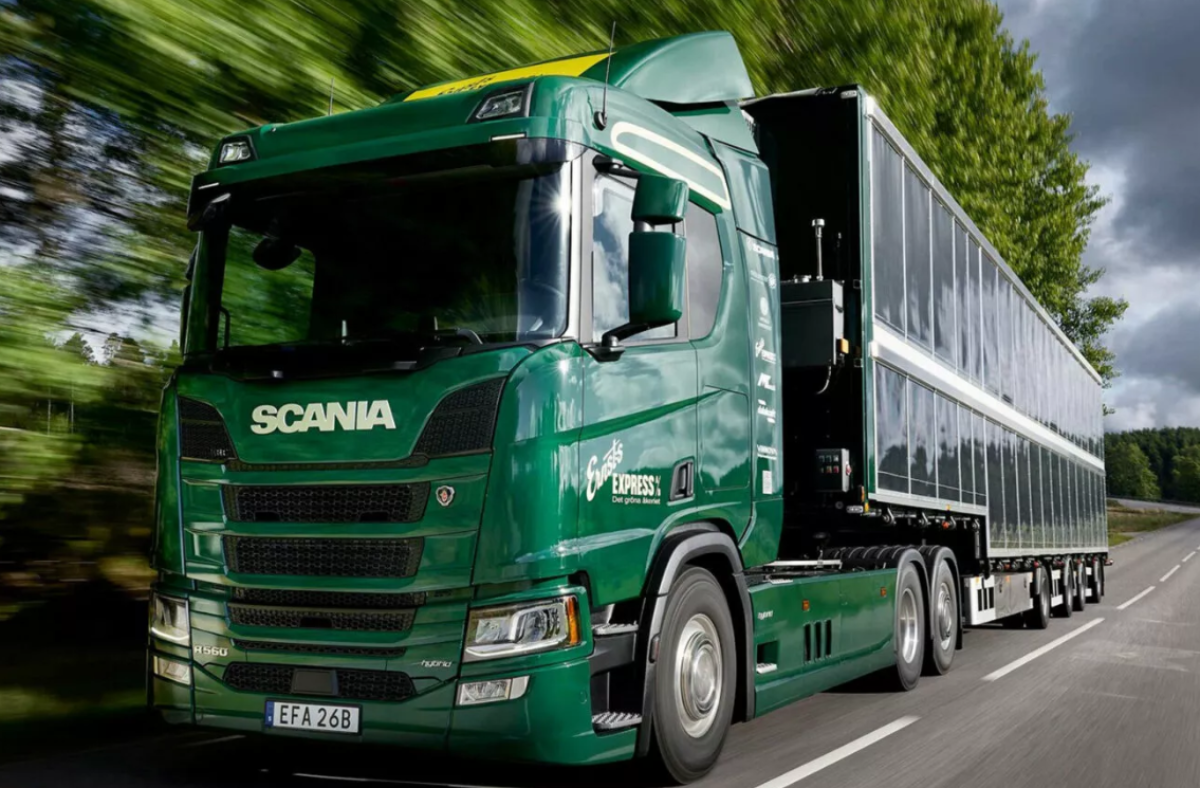 Электротягач Scania увеличил запас хода от солнечной энергии