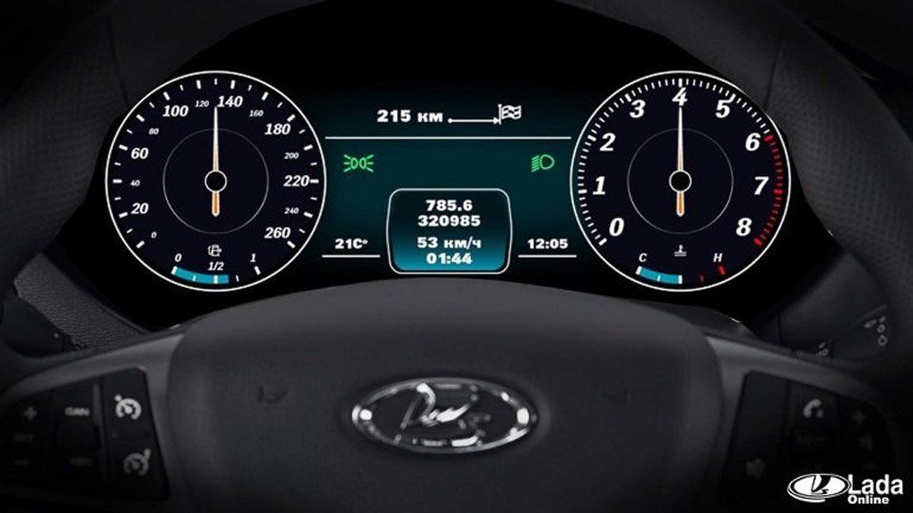 Стали известны новые подробности об электронной «приборке» для Lada Vesta